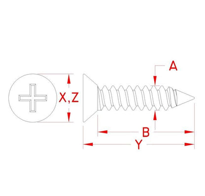 316 Stainless Steel Flathead Wood Screw - #10 - Image 2