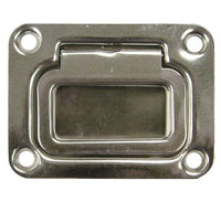 Rectangular Spring-Loaded Ring Handle Pull Handle - Stainless Steel