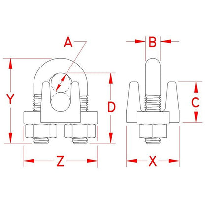 Suncor 316 Stainless Steel Wire Rope Clip - Image 2