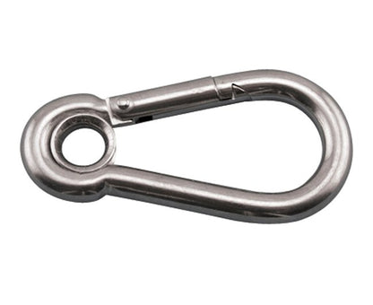 Heavy Duty Stainless Steel Spring Clip with Eye - Image 1