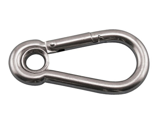 Heavy Duty Stainless Steel Spring Clip with Eye - Image 1