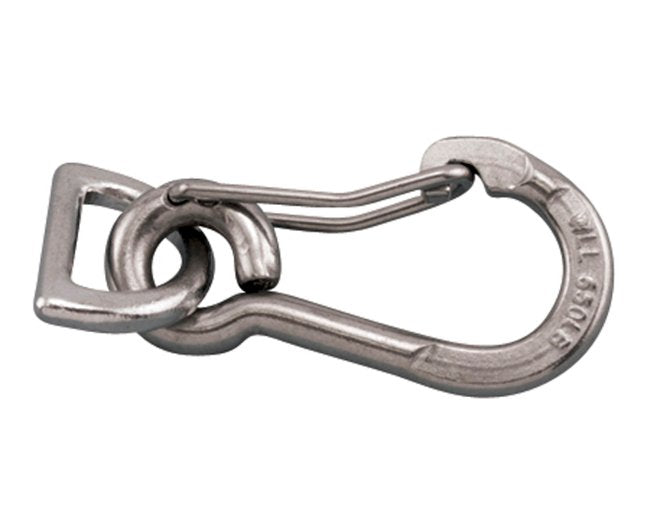 Stainless Steel Harness Clip with 'D' Rings 3-1/4" - Image 1