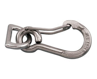 Stainless Steel Harness Clip with 'D' Rings 3-1/4"