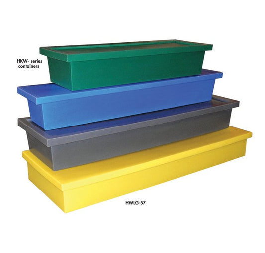 Heavy-Duty 64-1/2" Molded Plastic Stacking Container with Lid - Image 1