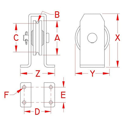 Stainless Steel Rectangular Surface Mount Wire Block - Image 2