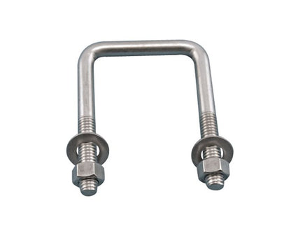 304 Stainless Steel Square U-Bolt 3/8" - Image 1