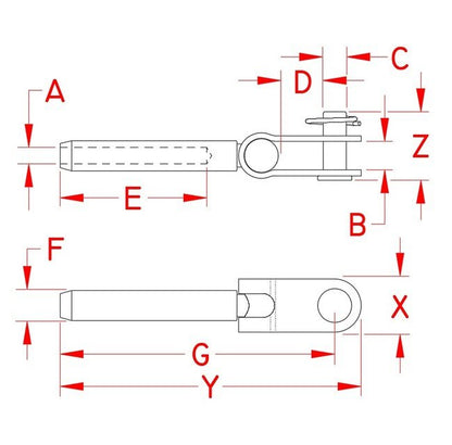 Suncor Swage Marine Toggle - 316 Stainless Steel - Image 2