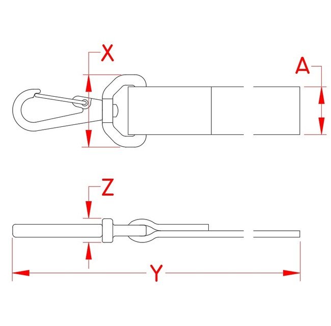 Nylon Webbing Assembly with Swivel Clip - Image 2