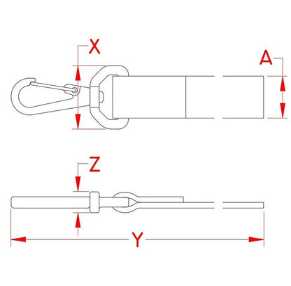 Nylon Webbing Assembly with Swivel Clip - Image 2