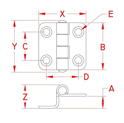 Stainless Steel Offset Door Hinges - Image 2