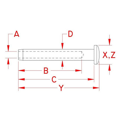 Suncor Swage Domehead 316 Stainless Steel Terminal, 1/8"-1/4" - Image 2