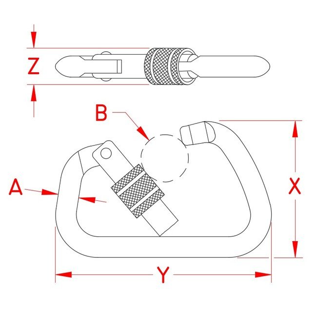 Suncor Extra Large Black Coated Carbon Steel Screw Lock Harness Clip - Image 2
