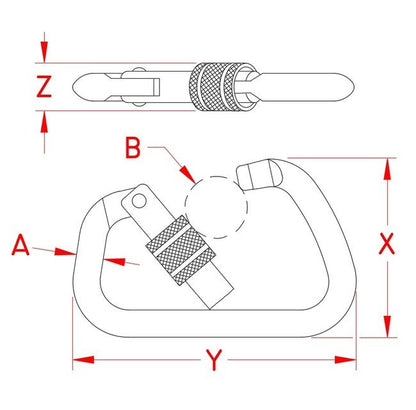 Suncor Extra Large Black Coated Carbon Steel Screw Lock Harness Clip - Image 2