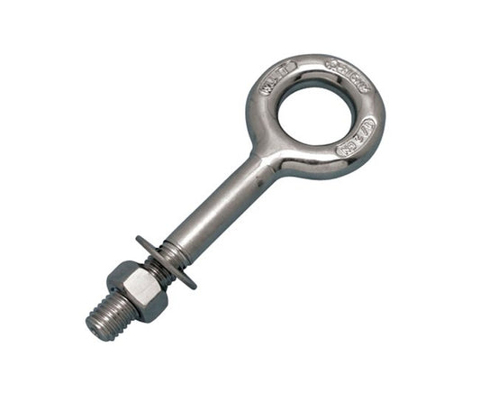 316-NM Metric Plain Eye Bolt - Stainless Steel M6 Eye Bolt with WLL 500 lb - Image 1