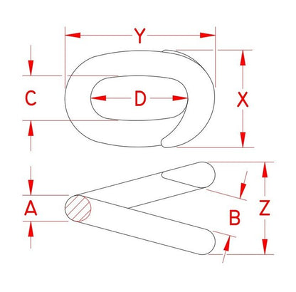 316 Stainless Steel Lap Link Chain Connector - Image 2