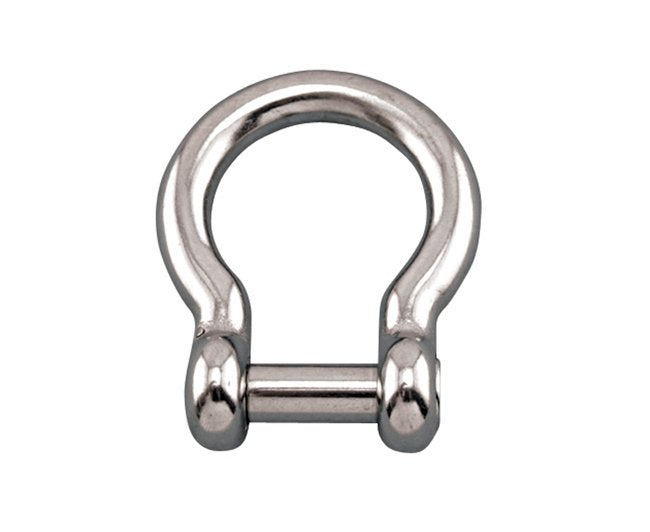 316 Stainless Steel Bow Shackle with Flush No Snag Pin - Image 1