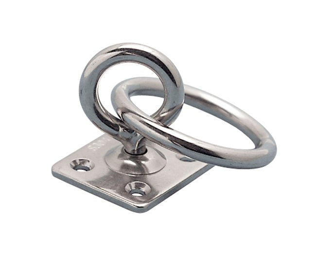 Stainless Steel Swivel Pad Eye with 360° Rotating Ring - Image 1