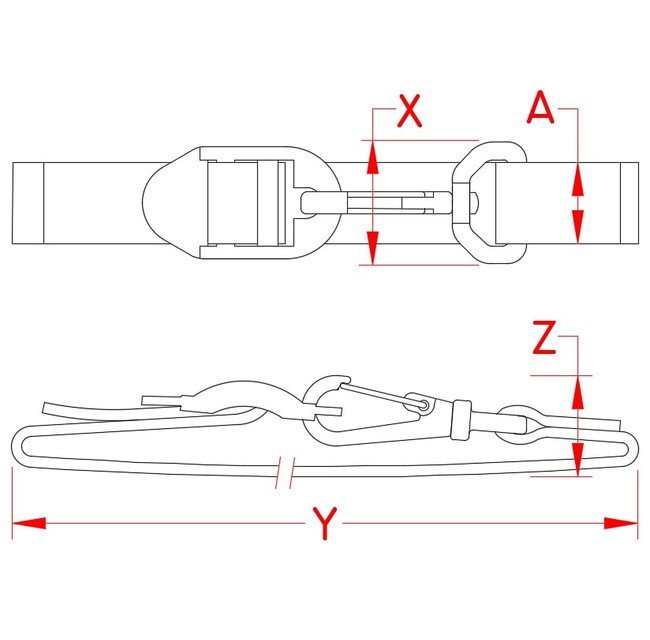 Stainless Steel Strap Kit with Star Adjuster and Swivel Clip - Image 2