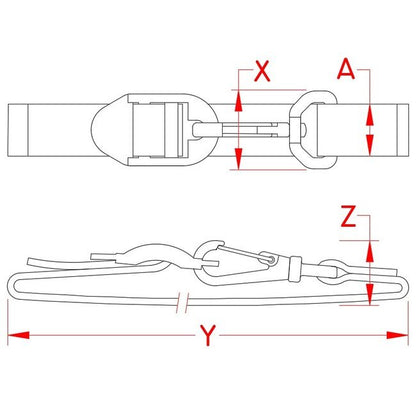 Stainless Steel Strap Kit with Star Adjuster and Swivel Clip - Image 2