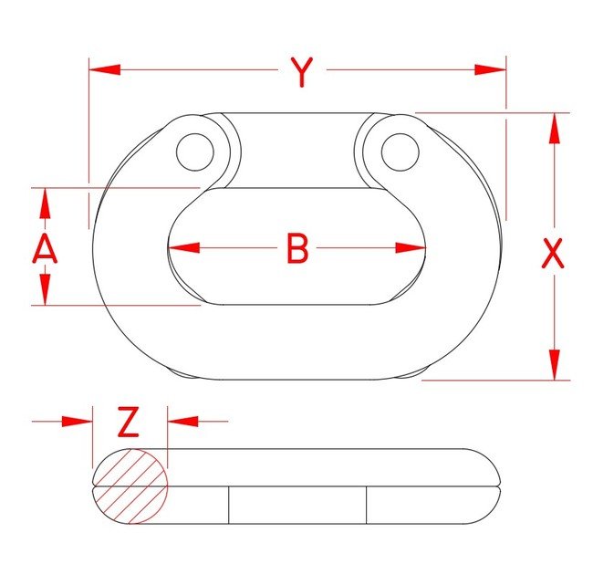 Suncor MIL-DTL-32655 Forged Connecting Link - 316 Stainless Steel - Image 2