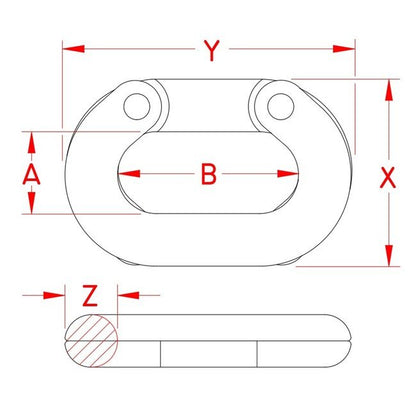 Suncor MIL-DTL-32655 Forged Connecting Link - 316 Stainless Steel - Image 2