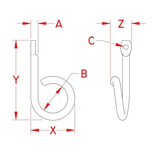 Marine-Grade Stainless Steel Reefing Hook - Suncor 316 - Image 2