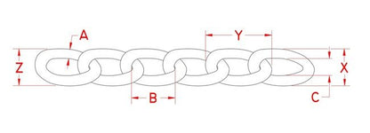 Suncor Stainless Steel Twist Link Chain 1/8 in MIL-DTL-32655 - Image 2