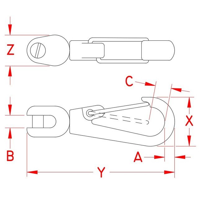 316 Stainless Steel Chain Swivel Snap Hooks - Image 2
