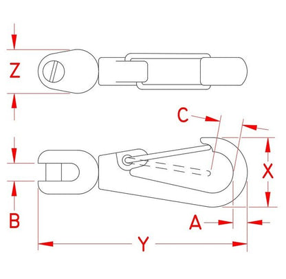316 Stainless Steel Chain Swivel Snap Hooks - Image 2