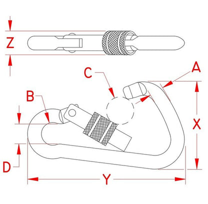 Suncor Aluminum Screw Lock Harness Clip - 3/8 in - Image 2