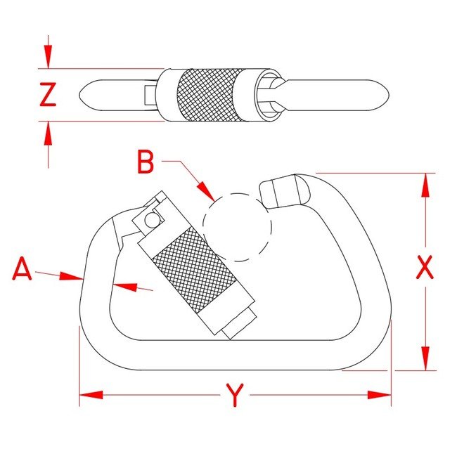 Heavy Duty Extra Large Auto Lock Harness Clip - 1/2" Stainless Steel - Image 2