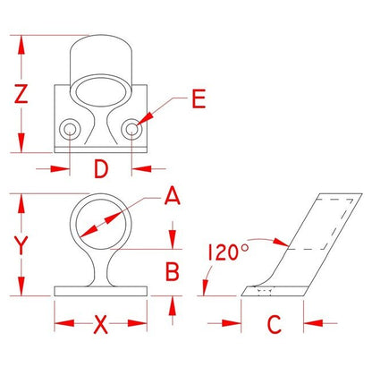 316 Stainless Steel Forward End Rail for Boats - Image 2