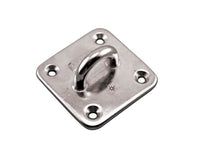 Heavy Duty Square Pad Eyes - 3 in, Stainless Steel, Grade 316