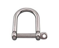 Suncor Stainless Steel Wide D Shackle with Screw Pin
