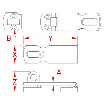 Heavy Duty Stainless Steel Safety Hasp with Swivel Pad Eye - Image 2