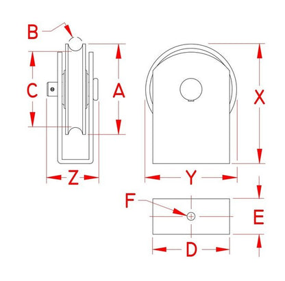 Suncor Stainless Steel Square Surface Mount Block for Rope - Image 2