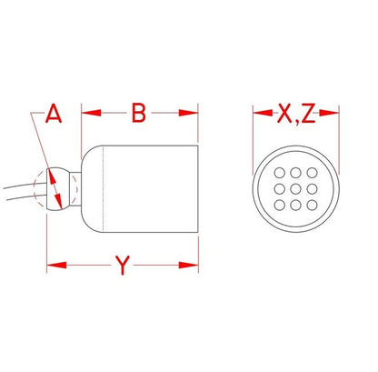 9 Star Cluster LED Light - 9 LEDs, Stainless Steel Housing - Image 2
