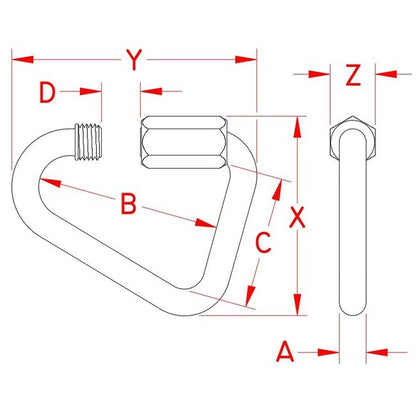 Suncor Delta Quick Link - Grade 316 Stainless Steel - Image 2