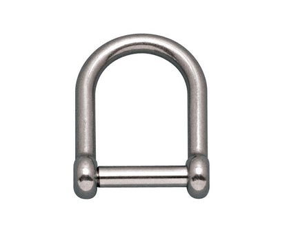 Stainless Steel Wide D Shackle with No Snag Pin - 316 Grade - Image 1