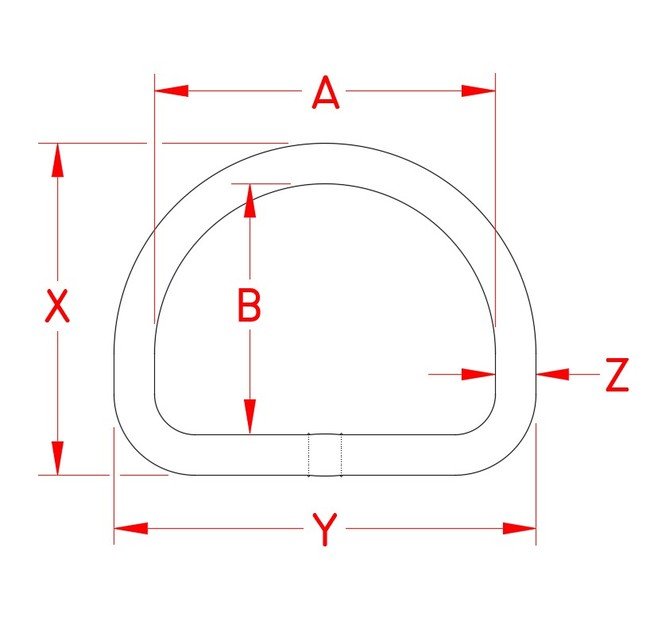 Heavy Duty Stainless Steel 'D' Ring - Image 2