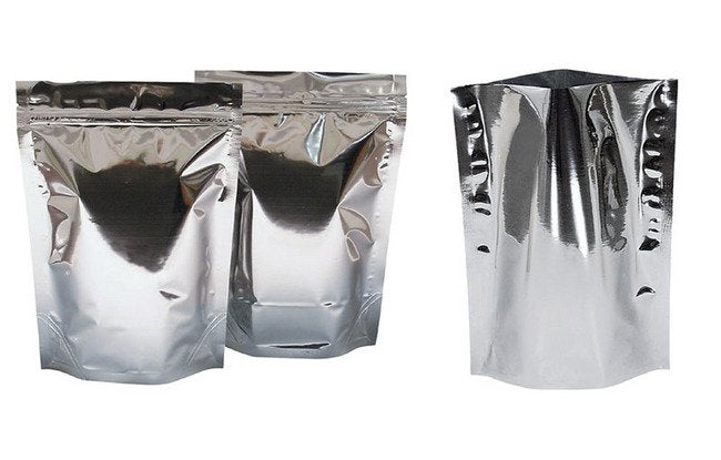 8-1/2 Inch Stand-Up Metalized Barrier Zipper Pouches - Image 1