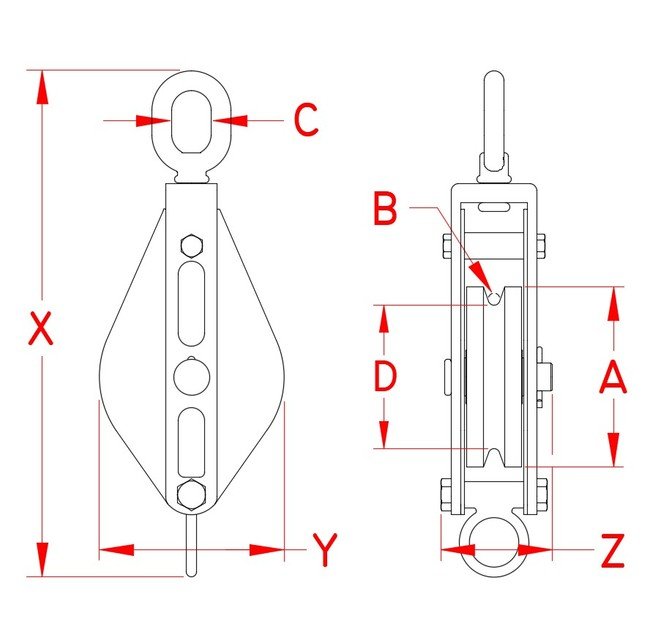 Heavy-Duty Stainless Steel Wire Swivel Eye Block - Image 2