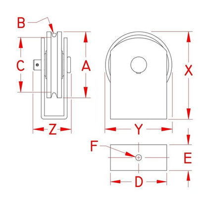 Stainless Steel Square Surface Mount Wire Block - Suncor - Image 2