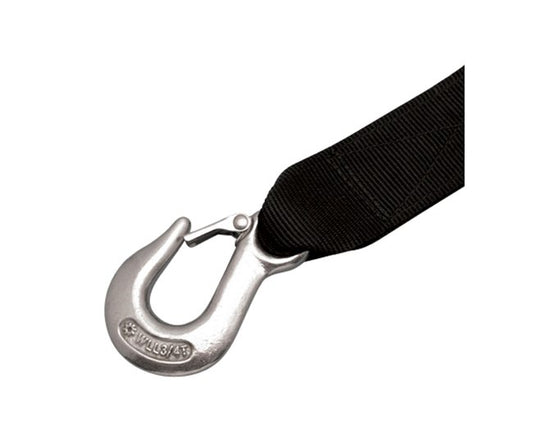 2" Wide Nylon Webbing Assemblies with Stainless Steel Hook - Image 1