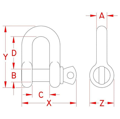Suncor Stainless Steel Chain Shackle - Grade 316, Corrosion-Resistant - Image 2