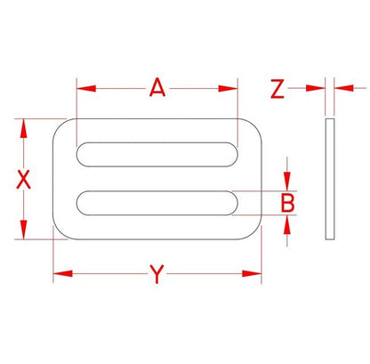 Grade 304 Stainless Steel Fixed Threading Plate for Webbing Applications - Image 2