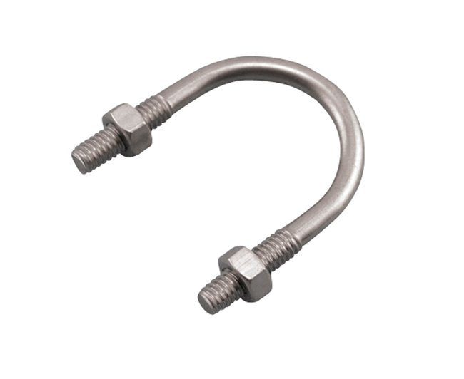 304 Stainless Steel Standard U-Bolt Kit with UNC Thread and Nuts - Image 1