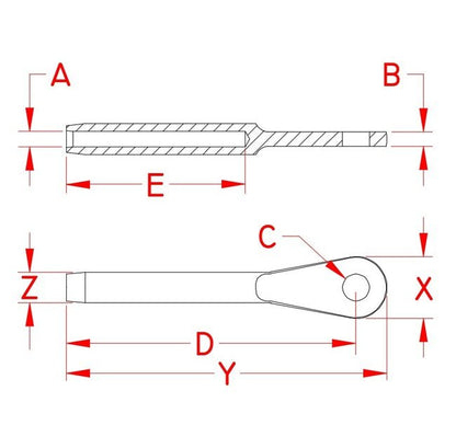 Suncor Stainless Steel Swage Eye Terminal - Image 2