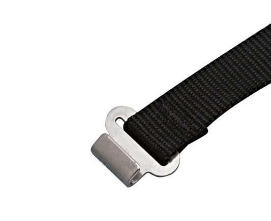 Grade 304 Stainless Steel and Nylon Webbing Assembly with Flat Hook - 1 Inch Width - Image 1