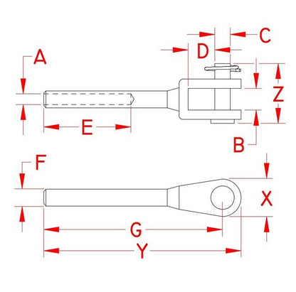 Suncor Swage Marine Jaw 316 Stainless Steel Terminal - Image 2